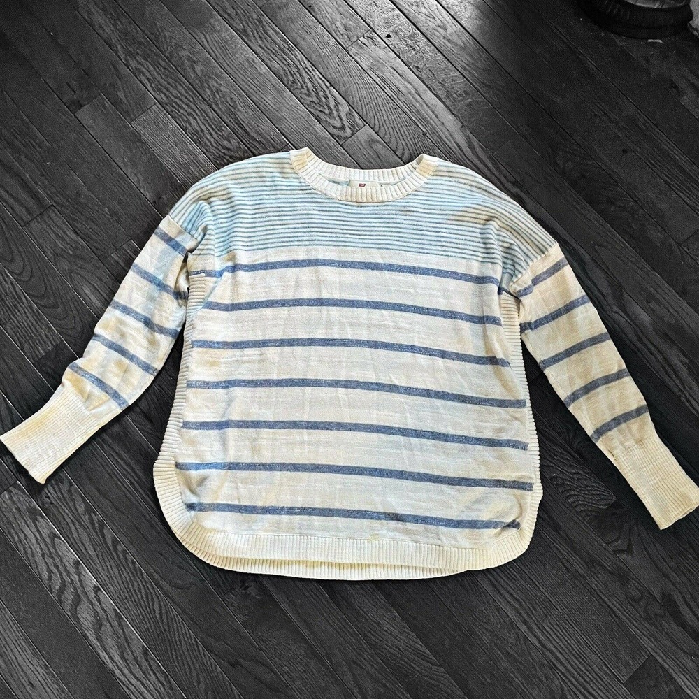 Vineyard Vines Blue and White Striped Sweater Size M